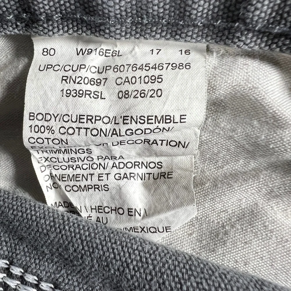 Y2k Distressed Dickies CArpenter Pants Gray Size 34x34 Workwear‎ Grunge Skater